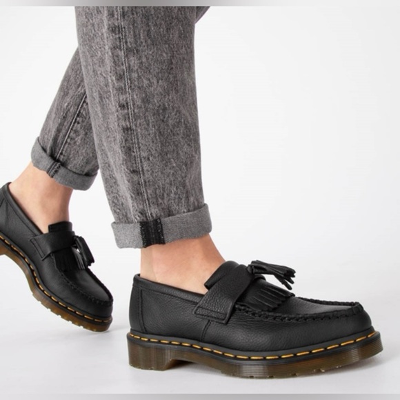 DR. MARTENS ADRIAN YELLOW STITCH TASSEL LOAFERS Women's 8, Men 7 - Picture 1 of 12